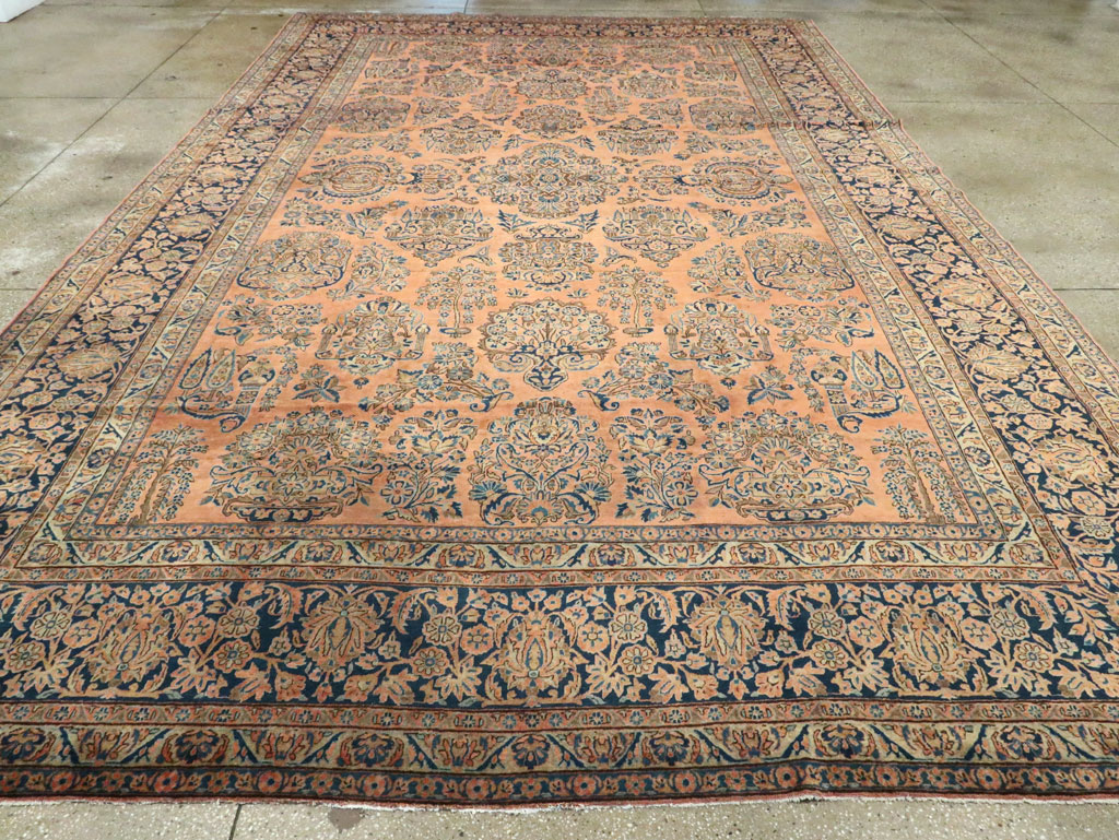 Antique Persian Kashan Carpet, No.14853 - Galerie Shabab