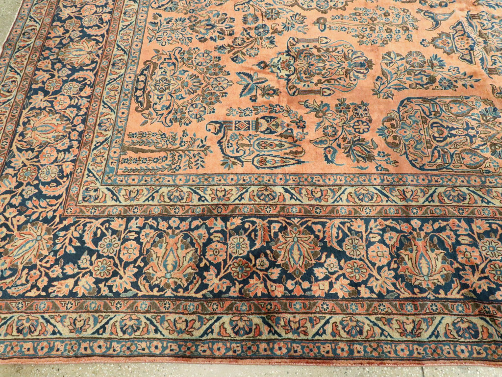 Antique Persian Kashan Carpet, No.14853 - Galerie Shabab