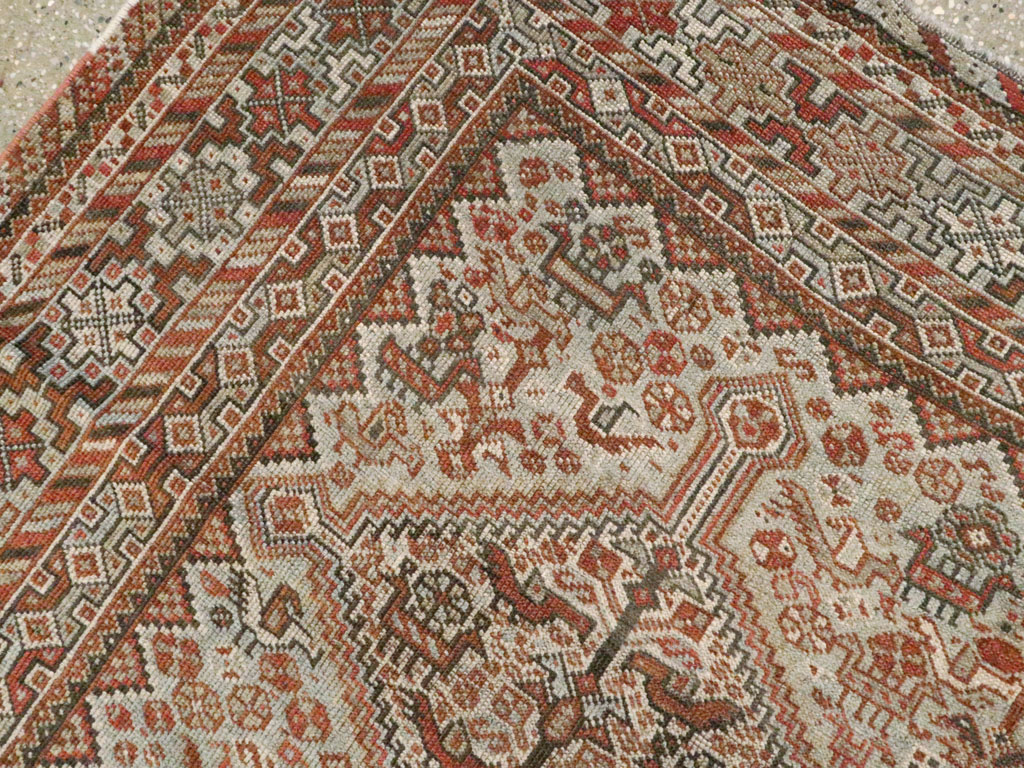Antique Persian Shiraz Square Rug, No.20706 - Galerie Shabab