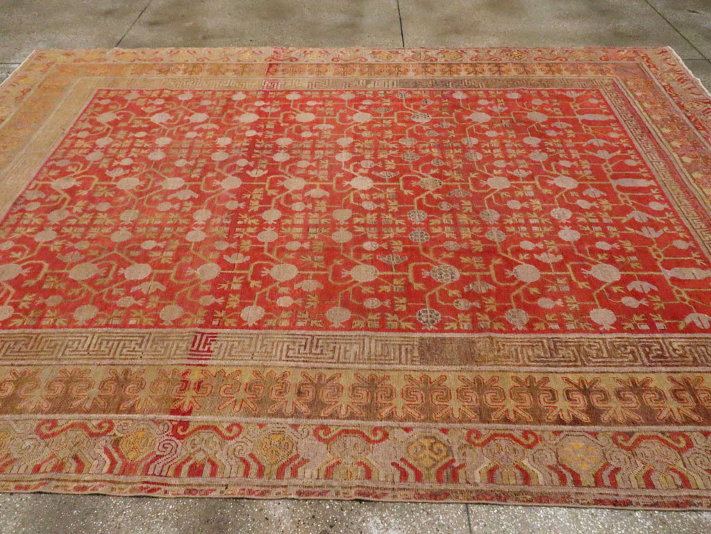 Vintage East Turkestan Khotan Carpet, No.23506 - Galerie Shabab